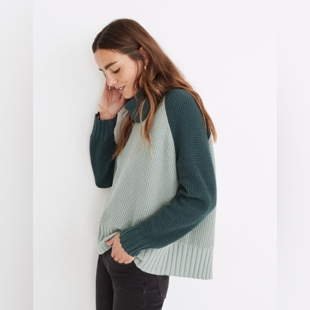 Madewell Two-Tone Green Women's Sweater Size S